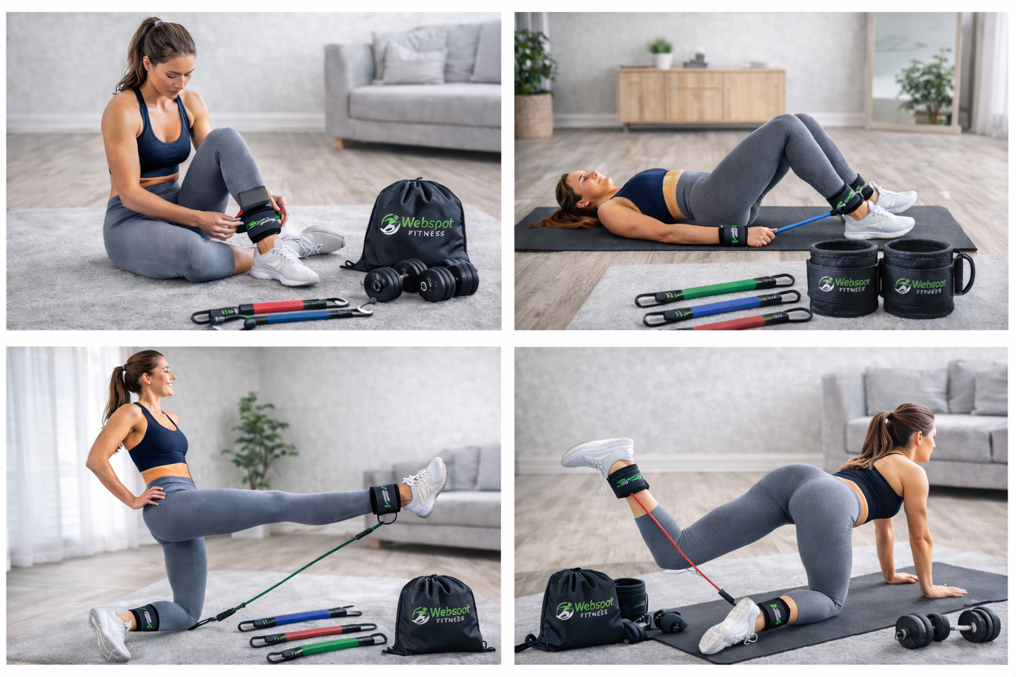 Ankle Resistance Bands Ankle Bands with Cuffs
