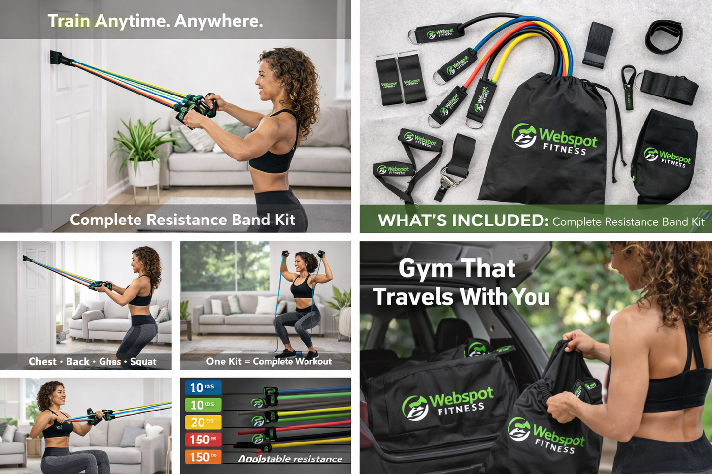 Complete Home Workout Resistance Bands Set