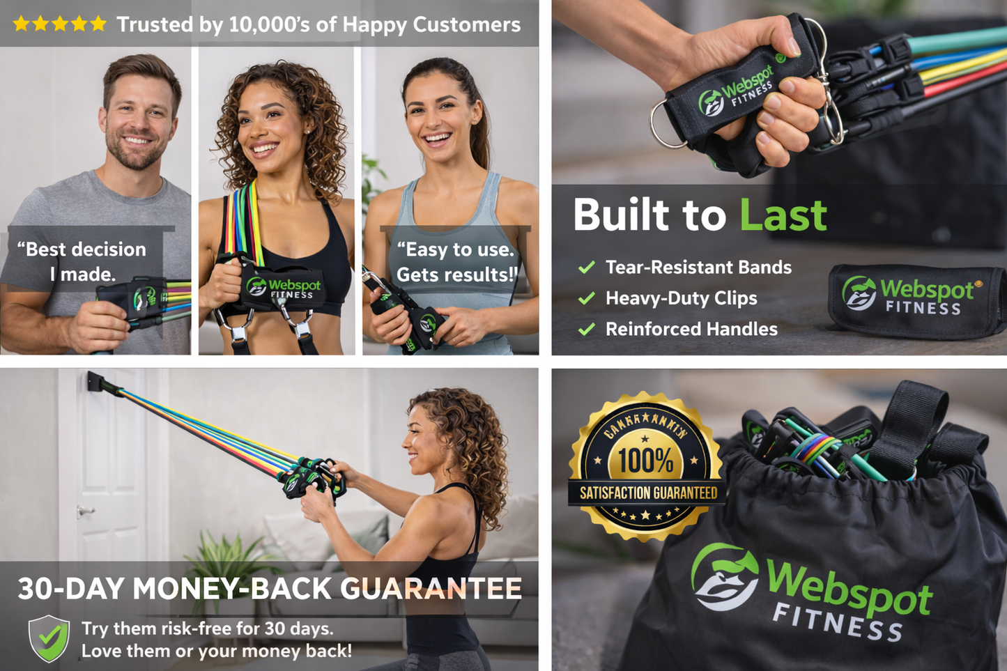 Complete Home Workout Resistance Bands Set