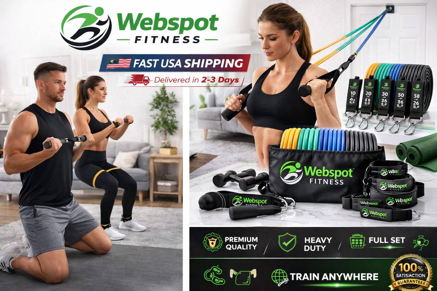 Complete Home Workout Resistance Bands Set – Train Anywhere