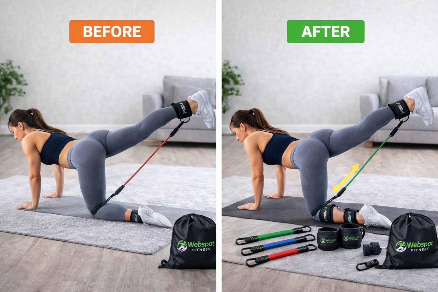 Ankle Resistance Bands Ankle Bands with Cuffs